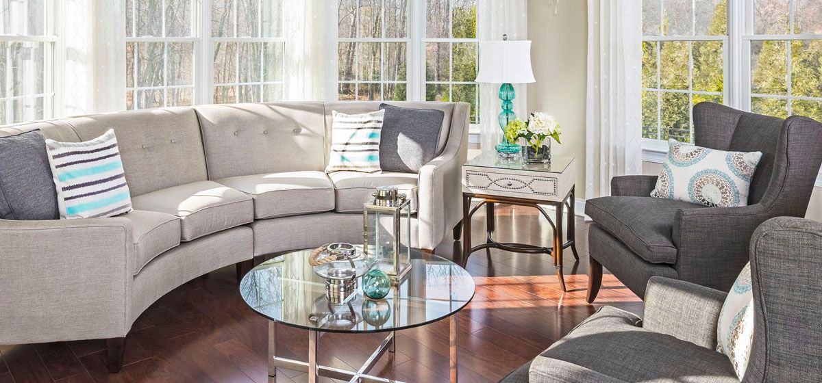Coastal glam morning room
