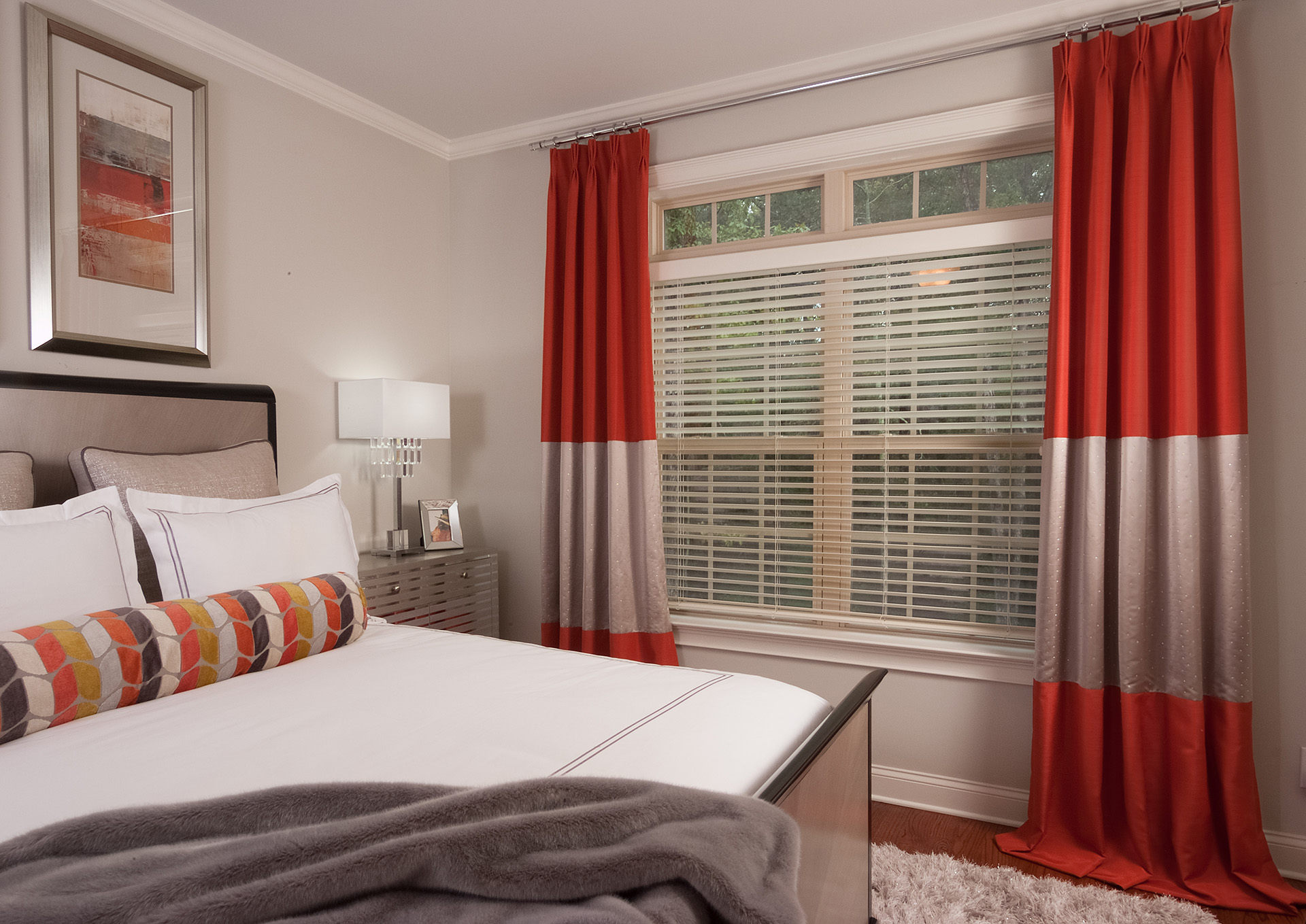 Red Window Treatments